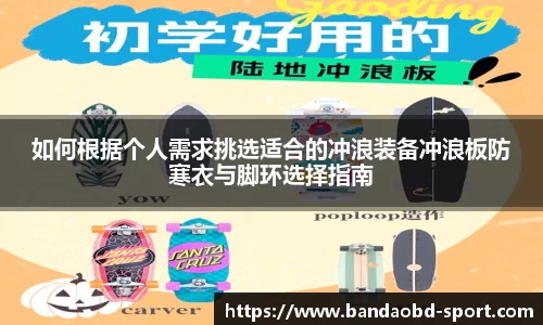 如何根据个人需求挑选适合的冲浪装备冲浪板防寒衣与脚环选择指南